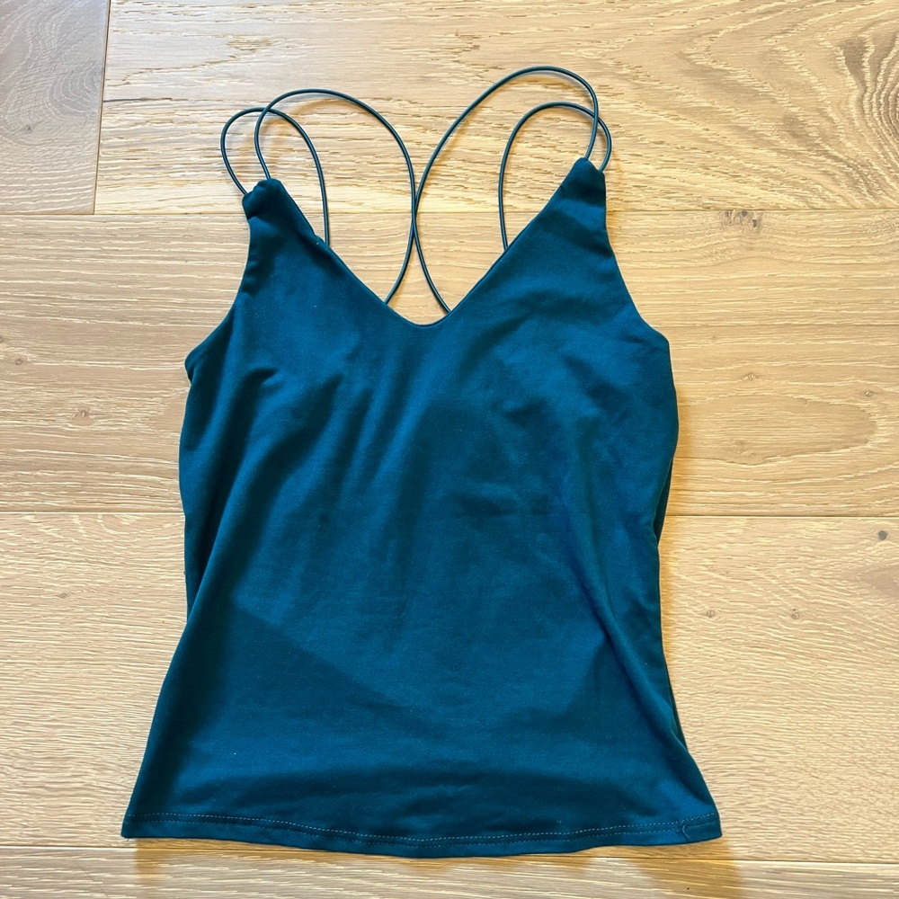 Cute simple tank/ size xs / teal blue color